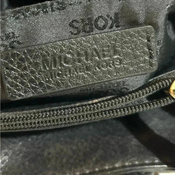 Michael Kors black leather satchel handbag - Picture 7 of 10